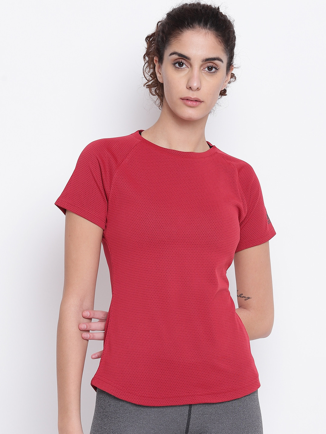 

ADIDAS Women Red FreeLift 2.0 Training T-shirt