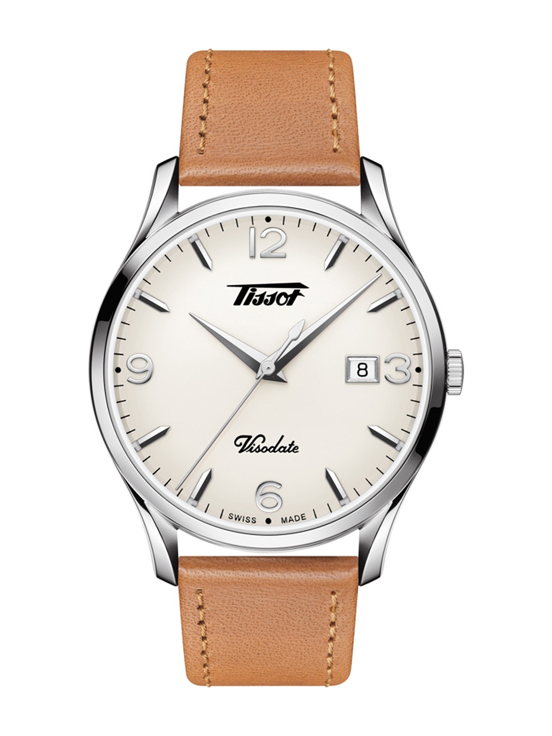 

TISSOT Men Silver-Toned Heritage Visodate Analogue Watch T1184101627700