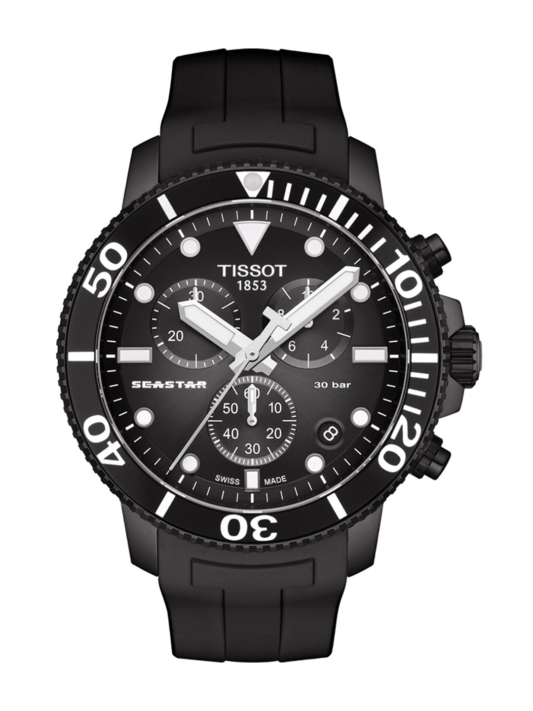 

TISSOT Men Black Seastar 1000 Chronograph Analogue Watch T1204173705102