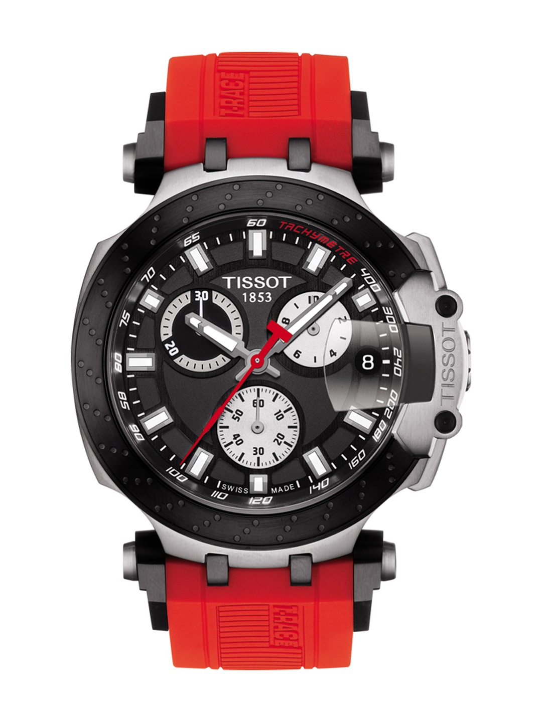 

TISSOT Men Black & White T-Race Chronograph Analogue Watch T1154172705100