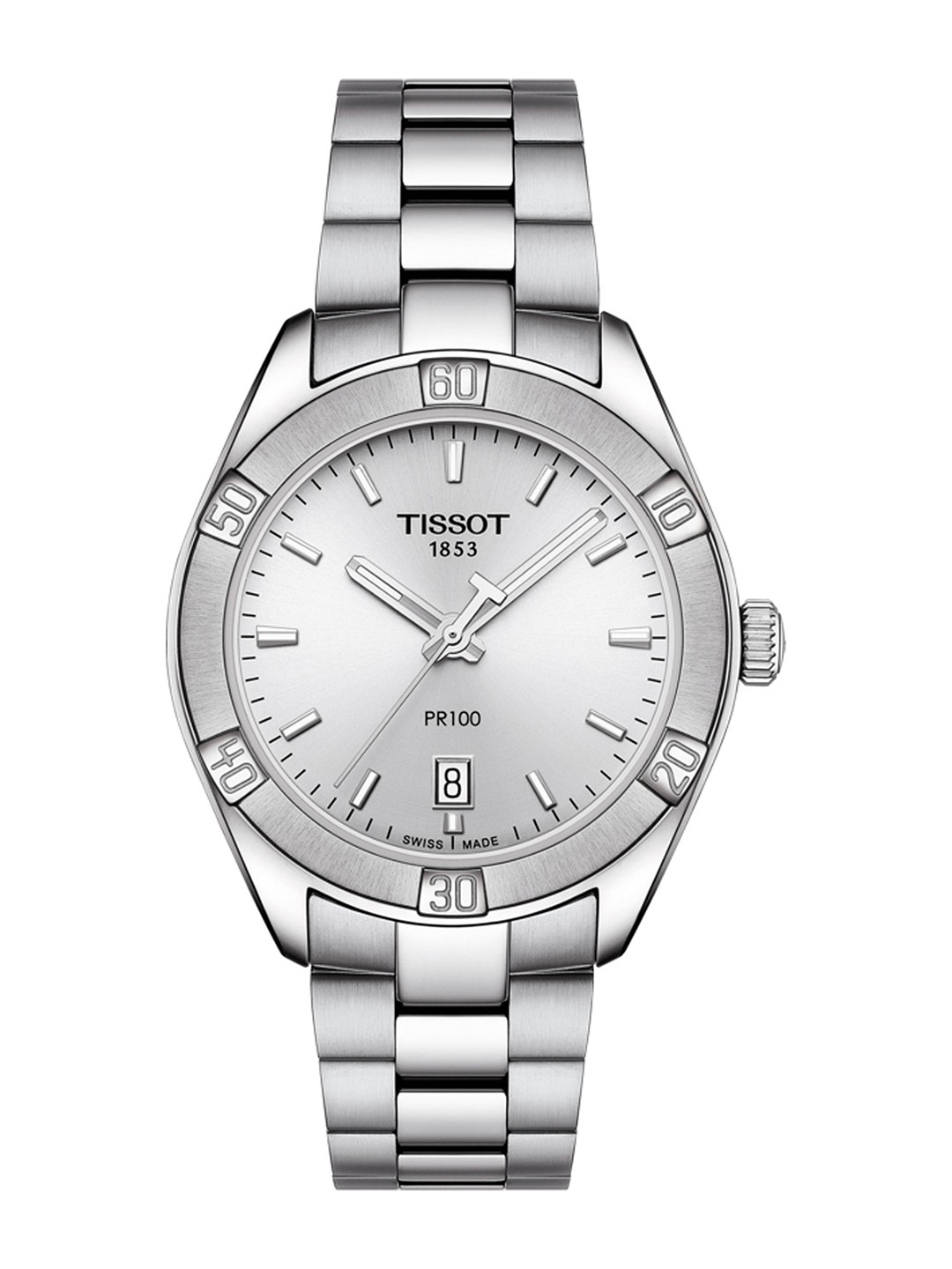 

TISSOT Women Silver-Toned PR 100 Sport Chic Watch T1019101103100