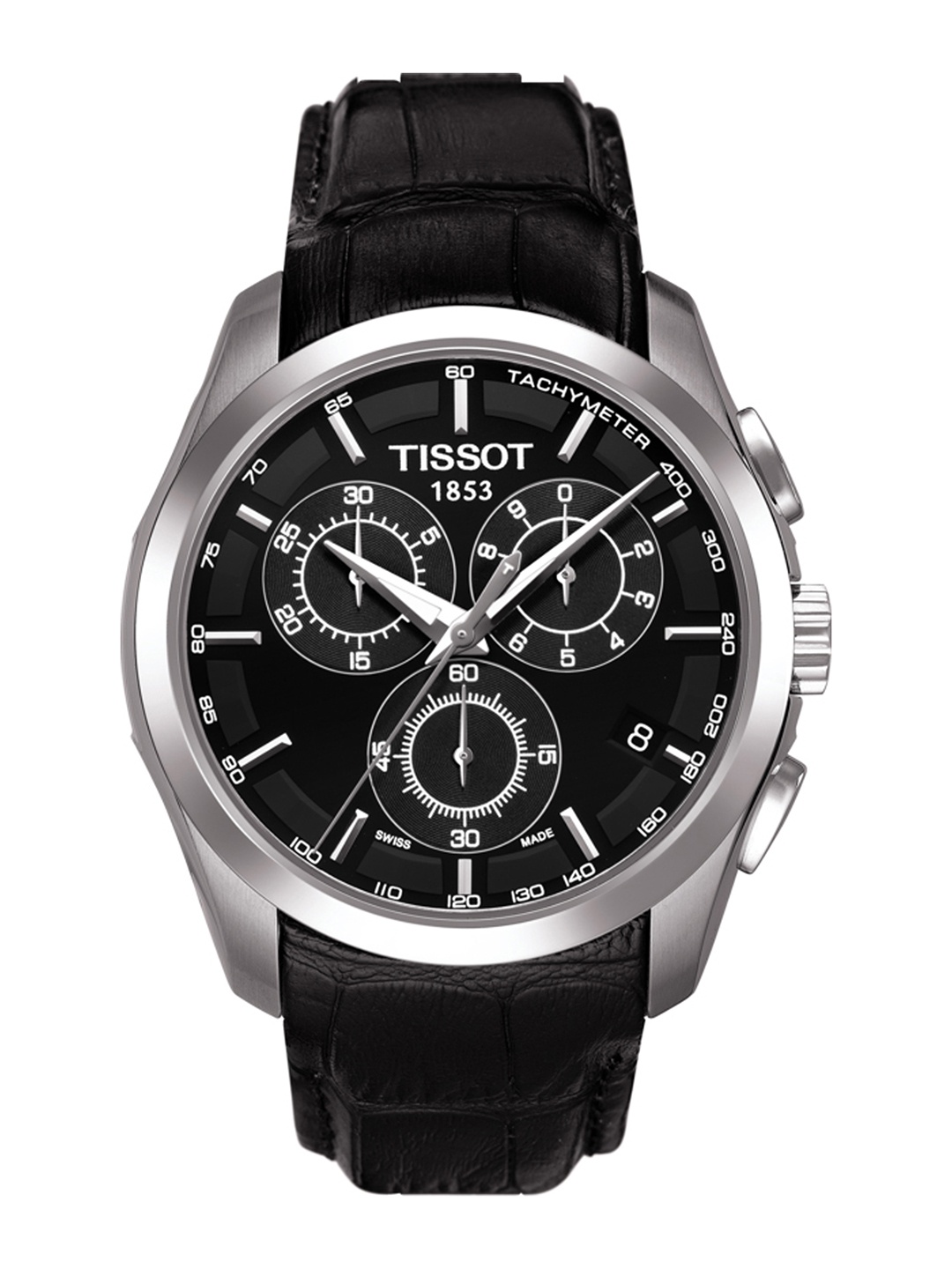 

TISSOT Men Black Couturier Chronograph Swiss Analogue Watch T0356171605100