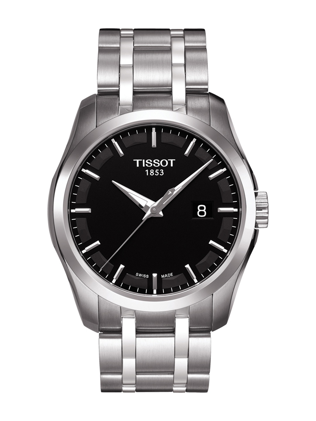 

TISSOT Men Black Couturier Swiss Analogue Watch T0354101105100