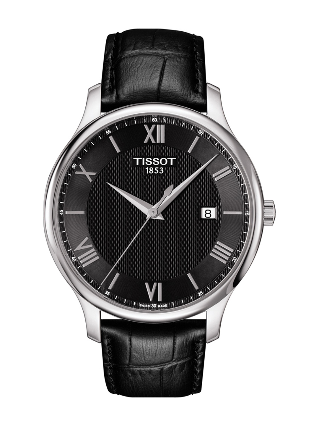

TISSOT Men Black Tradition Swiss Analogue Watch T0636101605800