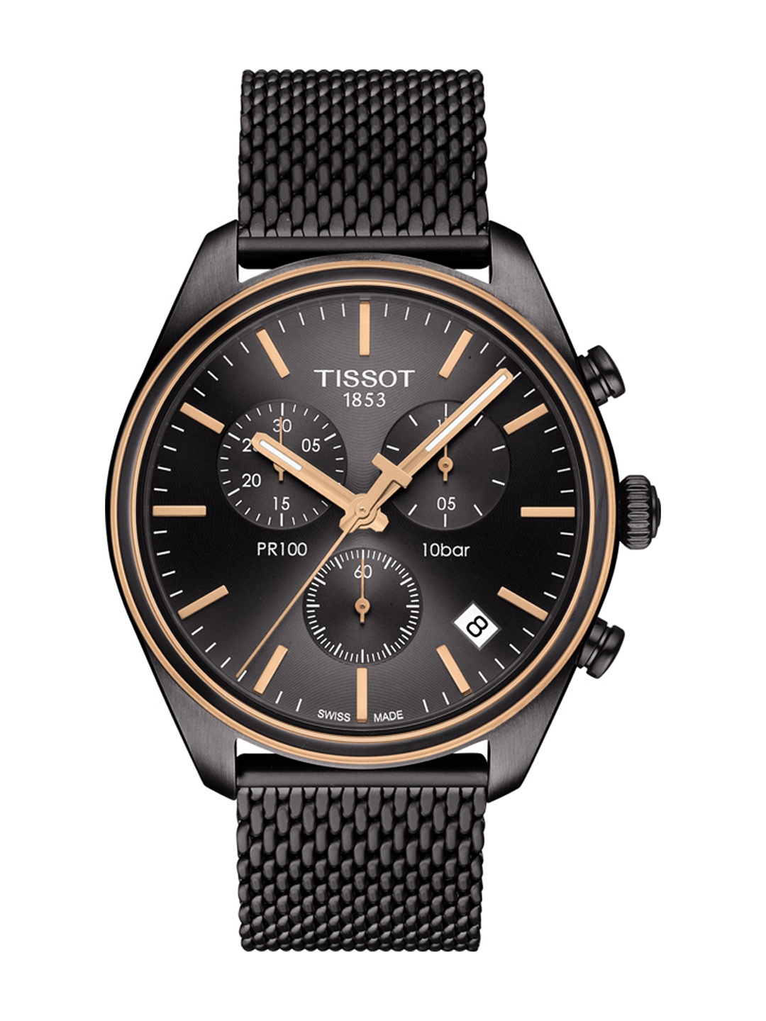 

TISSOT Men Charcoal Grey PR 100 Chronograph Watch T1014172306100