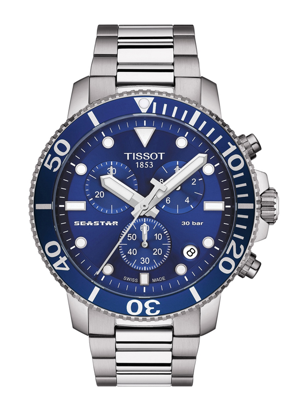 

TISSOT Men Blue Seastar 1000 Chronograph Watch T1204171104100