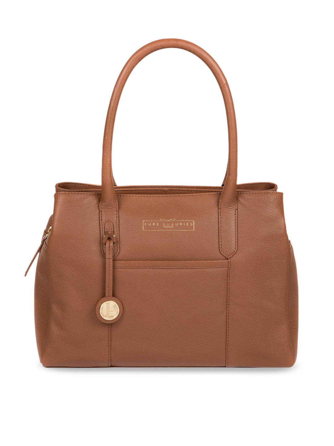 

PURE LUXURIES LONDON Women Tan Brown Solid Genuine Leather Chatham Shoulder Bag