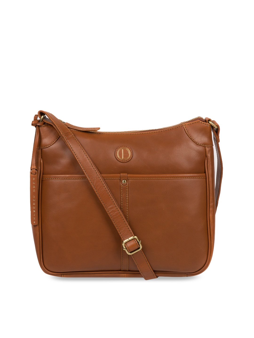 

PURE LUXURIES LONDON Women Camel Brown Solid Genuine Leather Clovely Sling Bag