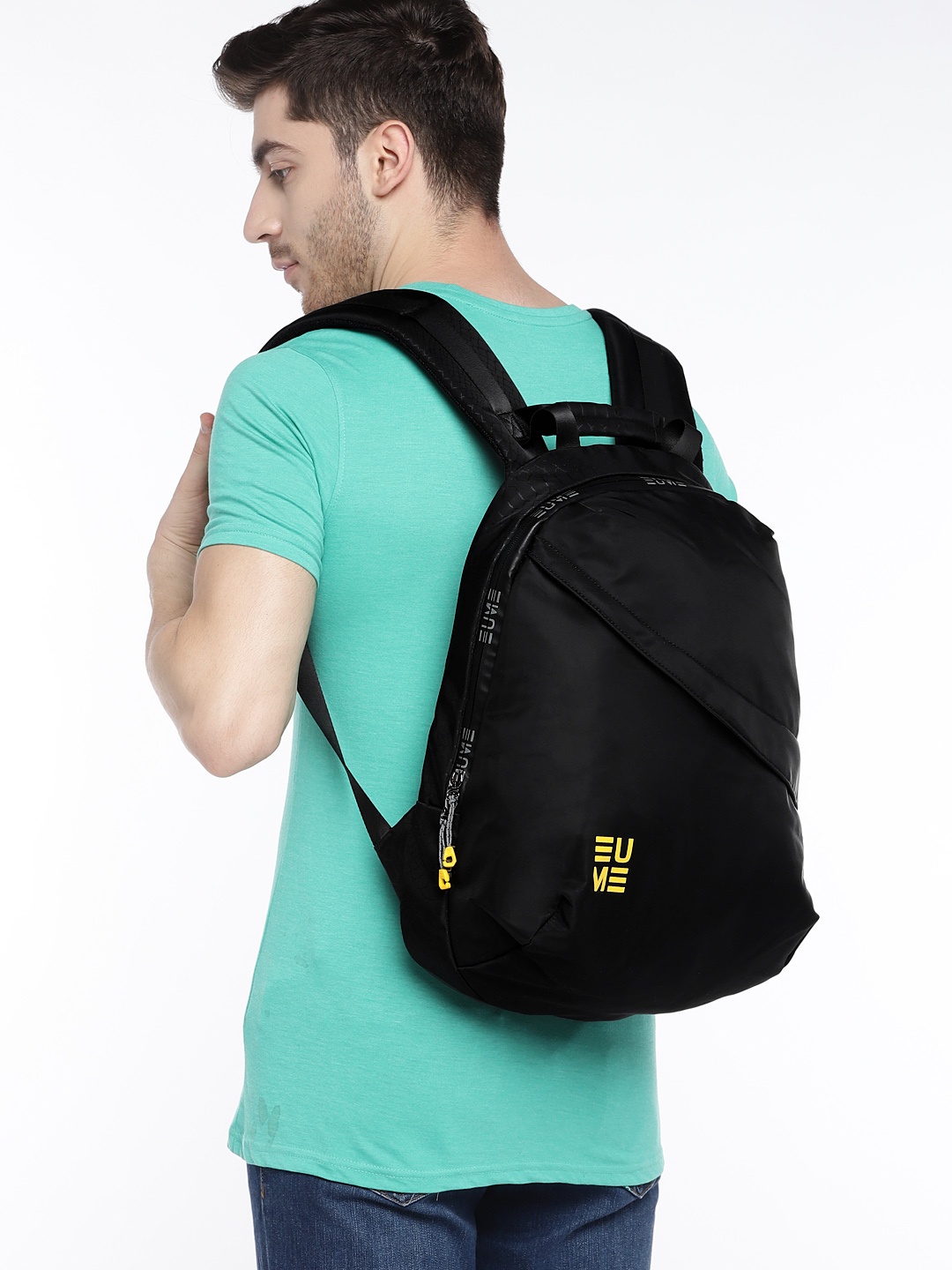 

EUME Unisex Black Solid Backpack