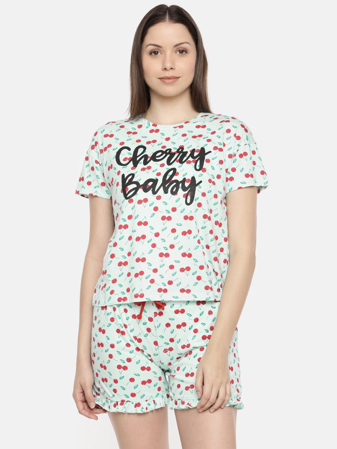 

Slumber Jill Women Blue Printed Night suit FS-046