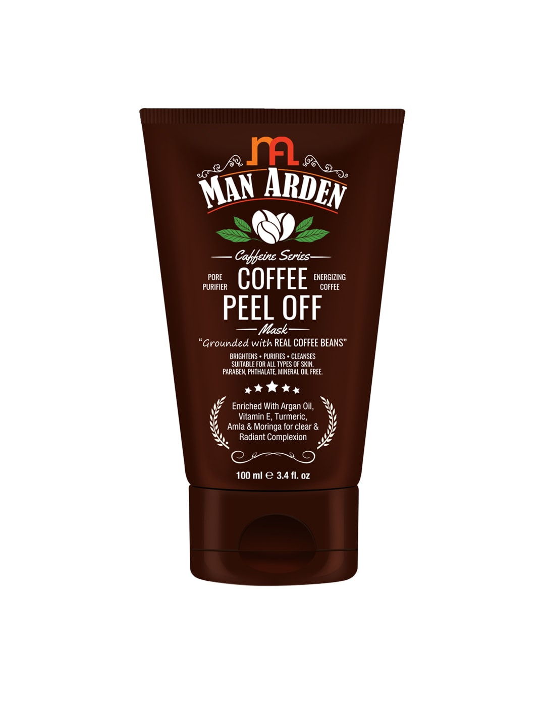 

Man Arden Caffeine Coffee Peel Off Mask 100ml, Brown