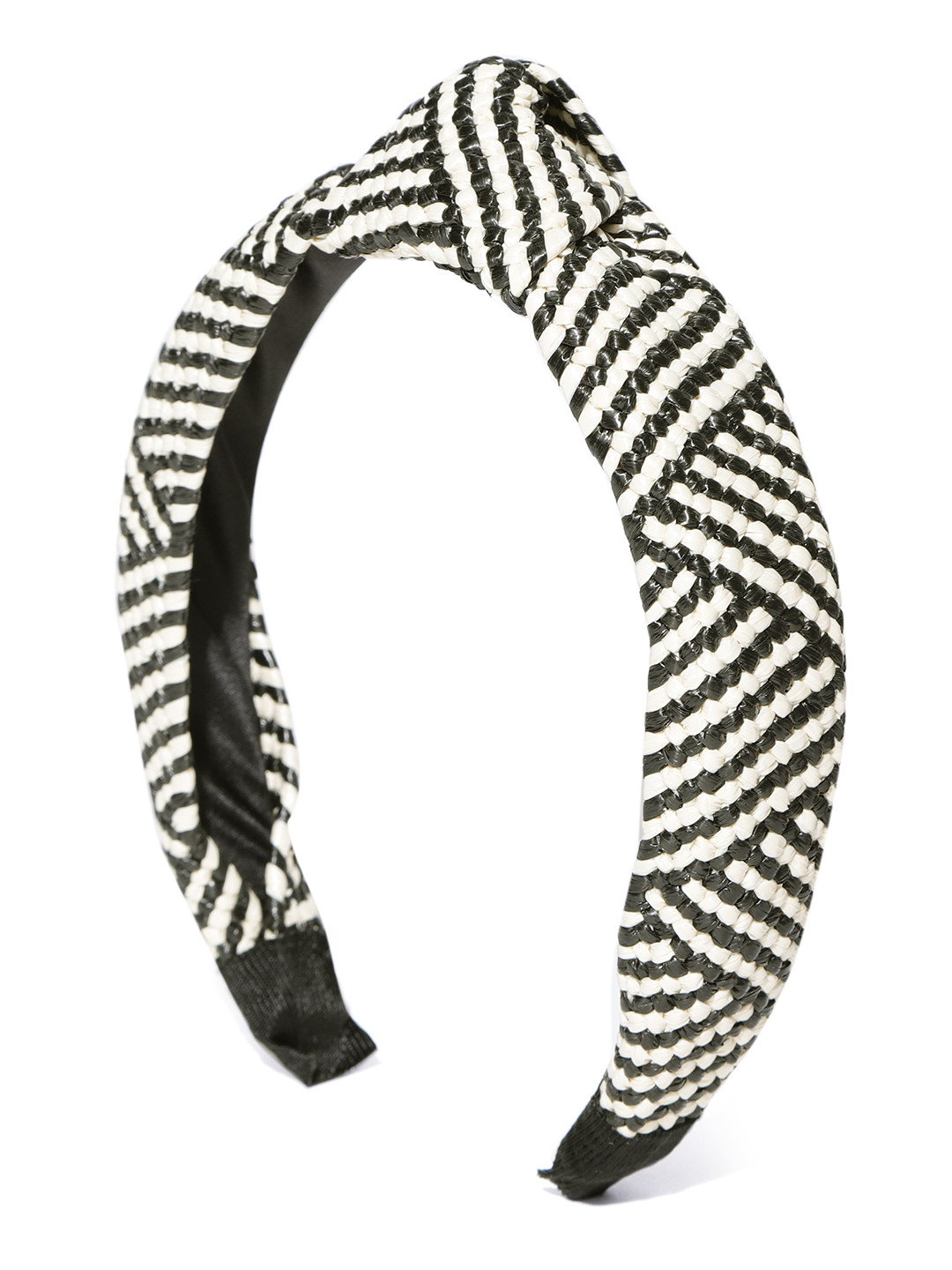 

PRITA BY PRIYAASI Black & White Woven Design Hairband