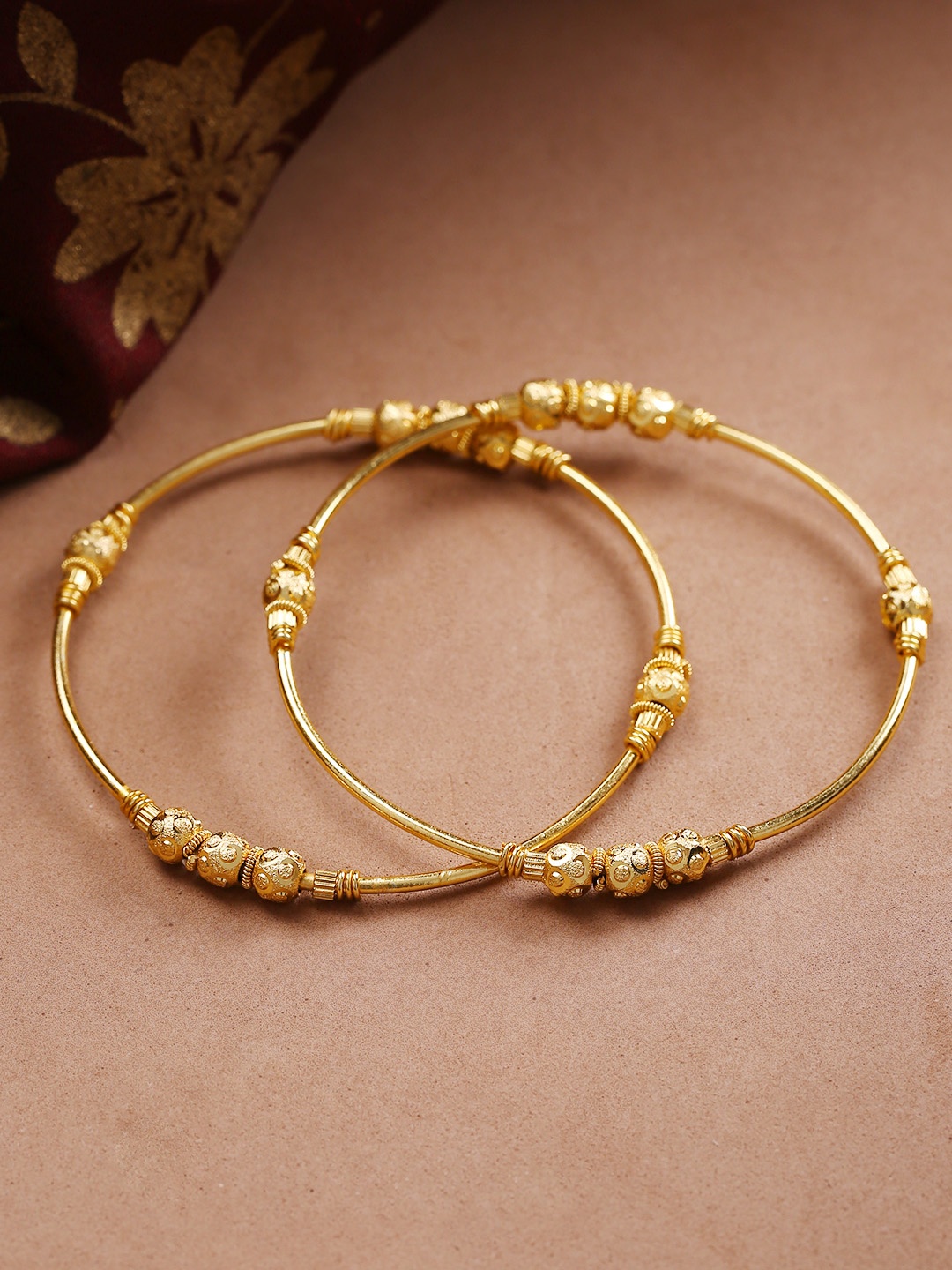 

Priyaasi Set of 2 Antique Gold-Plated Handcrafted Bangles