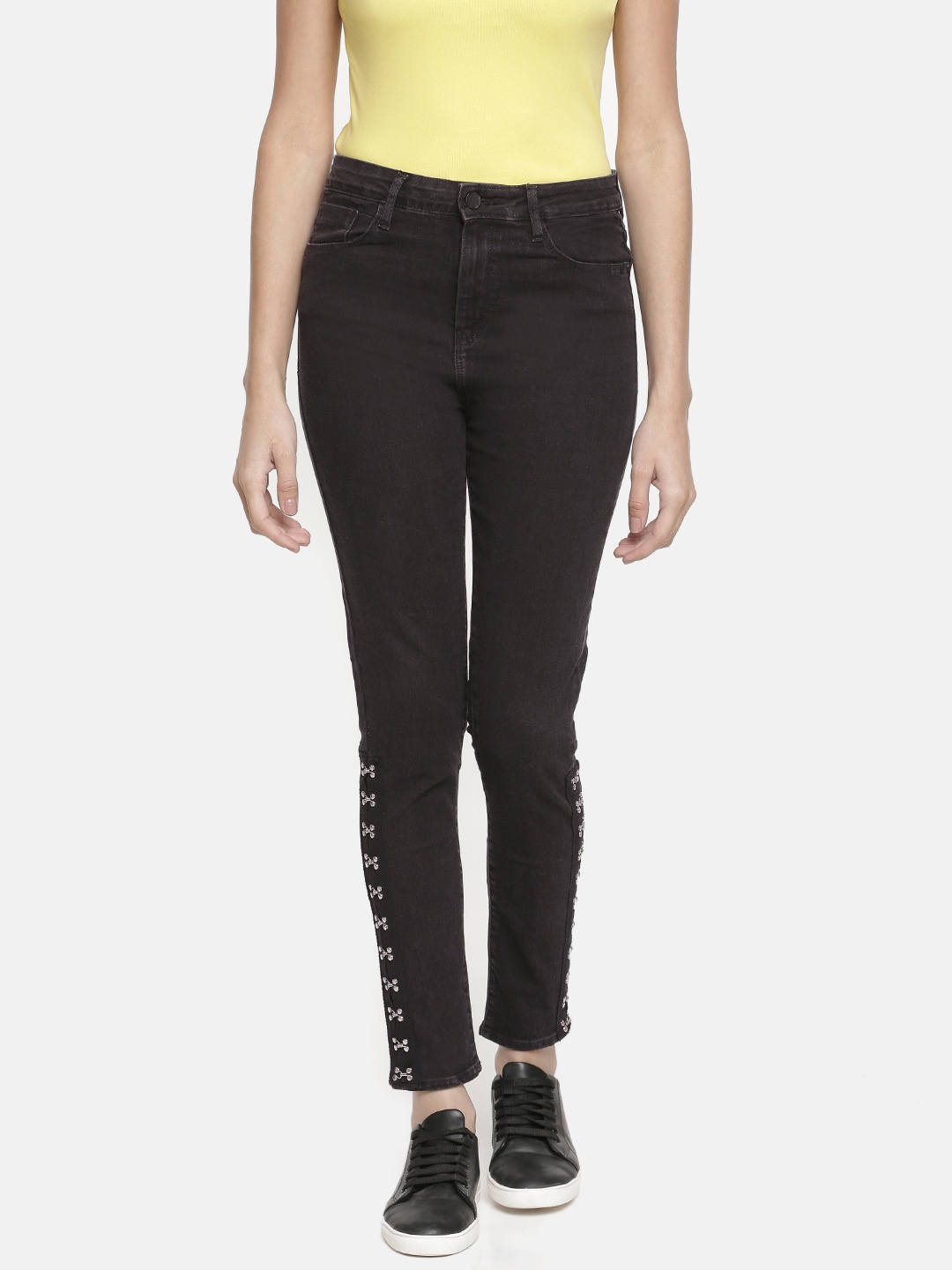 

SPYKAR Women Alexa Black Super Skinny Fit High-Rise Clean Look Stretchable Jeans