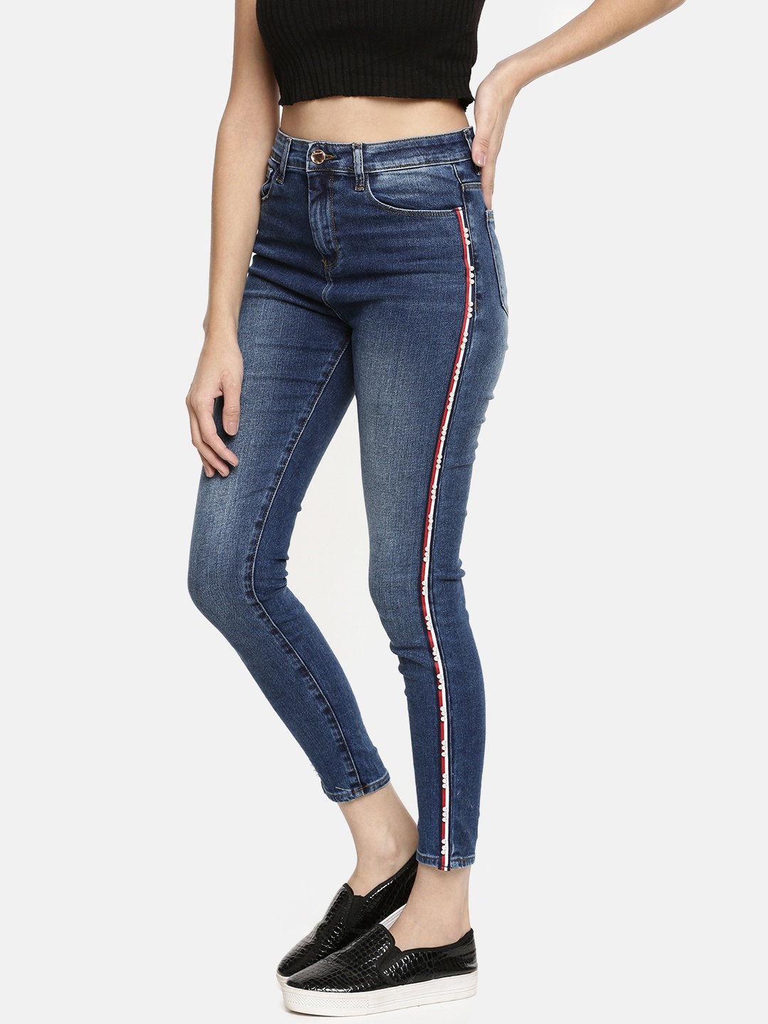 

SPYKAR Women Alexa Blue Super Skinny Fit High-Rise Clean Look Stretchable Jeans
