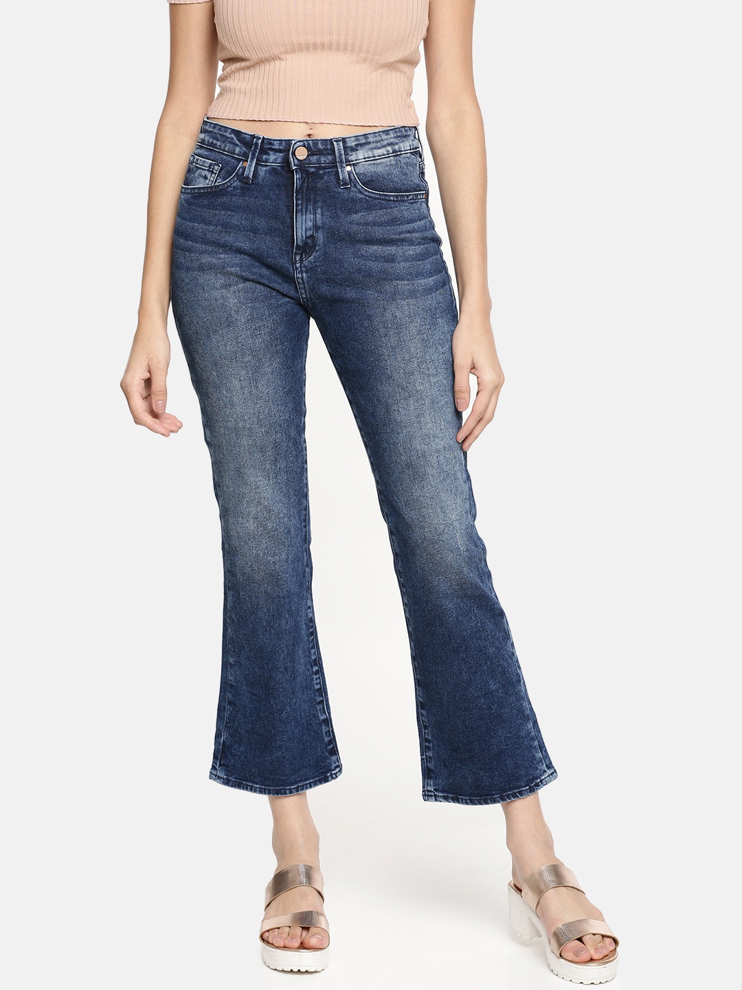 

SPYKAR Women Elissa Blue Bootcut High-Rise Clean Look Stretchable Jeans