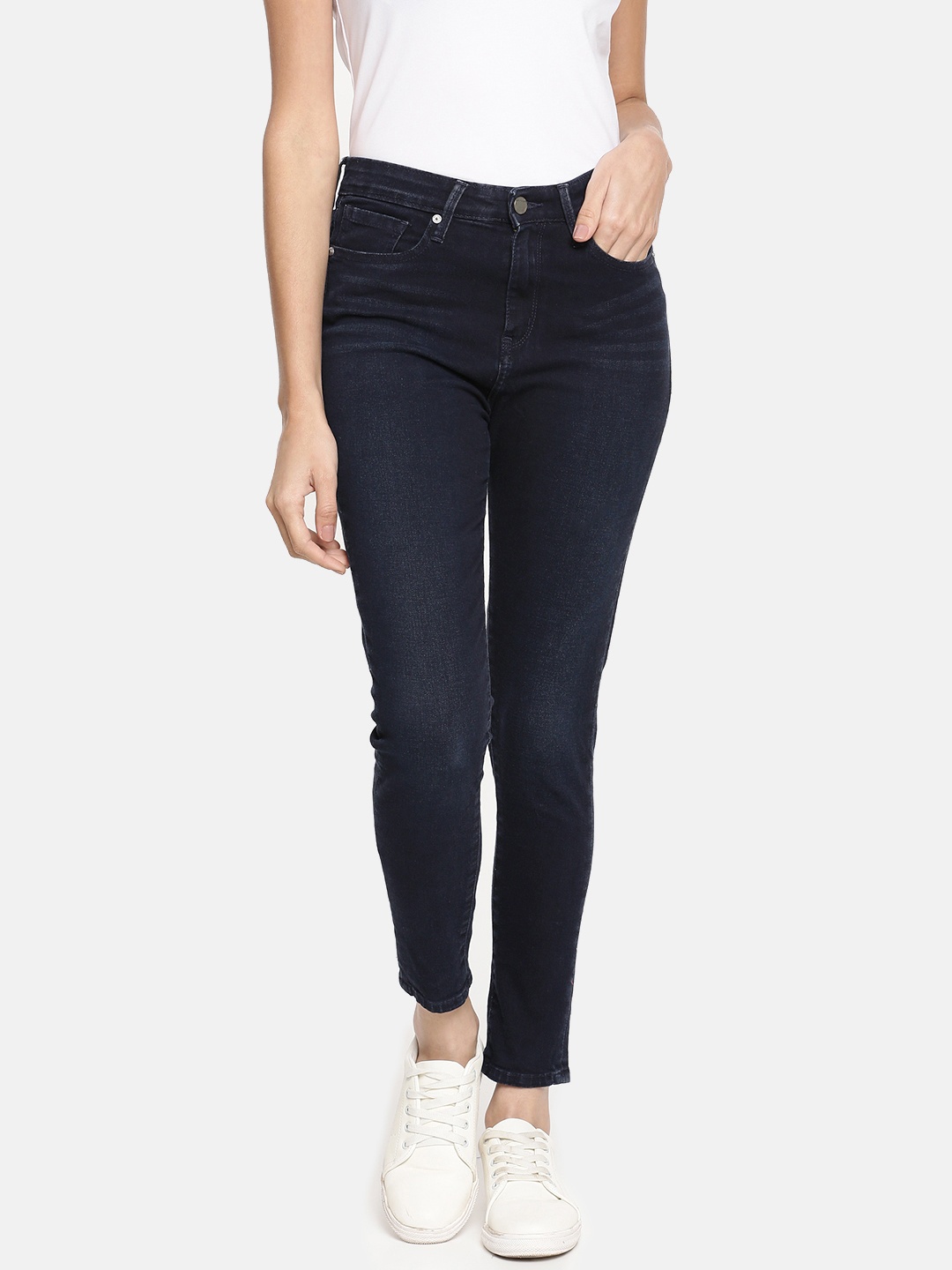 

SPYKAR Women Blue Alexa Super Skinny Fit High-Rise Clean Look Stretchable Jeans