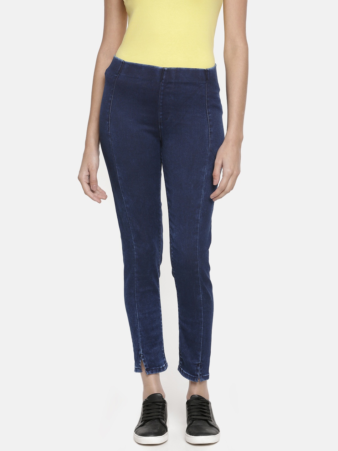 

SPYKAR Women Blue Adora Skinny Fit Mid-Rise Ankle Length Jeggings