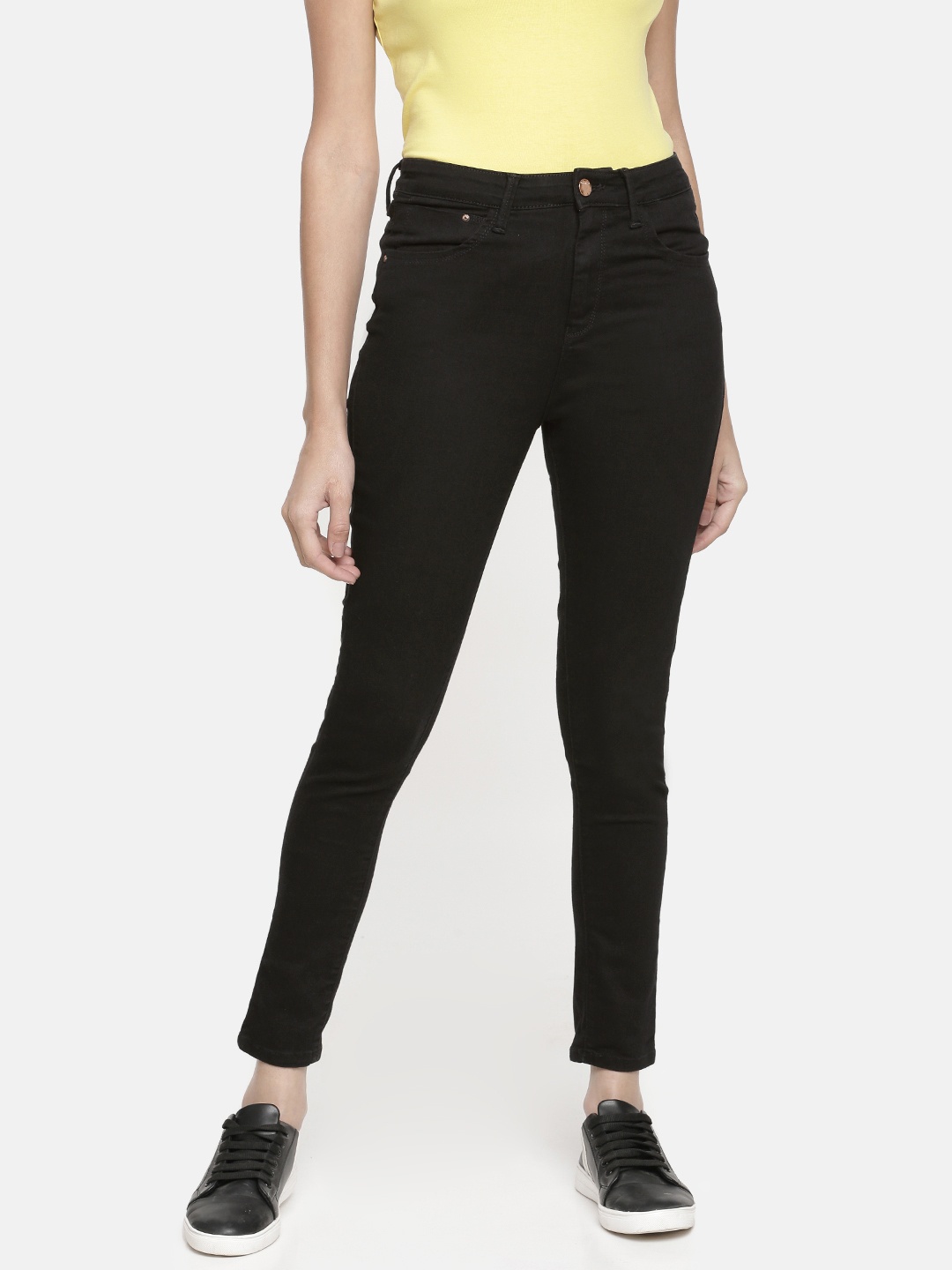 

SPYKAR Women Alexa Black Super Skinny Fit High-Rise Clean Look Jeans