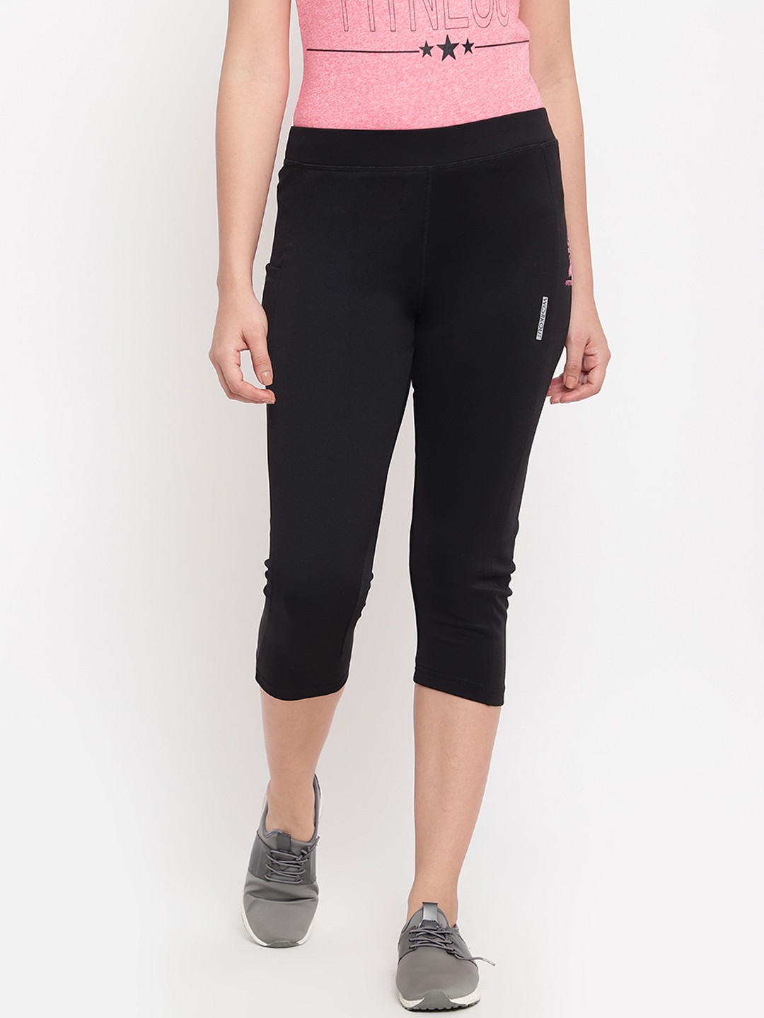 

Sweet Dreams Women Black Solid Workout Capris