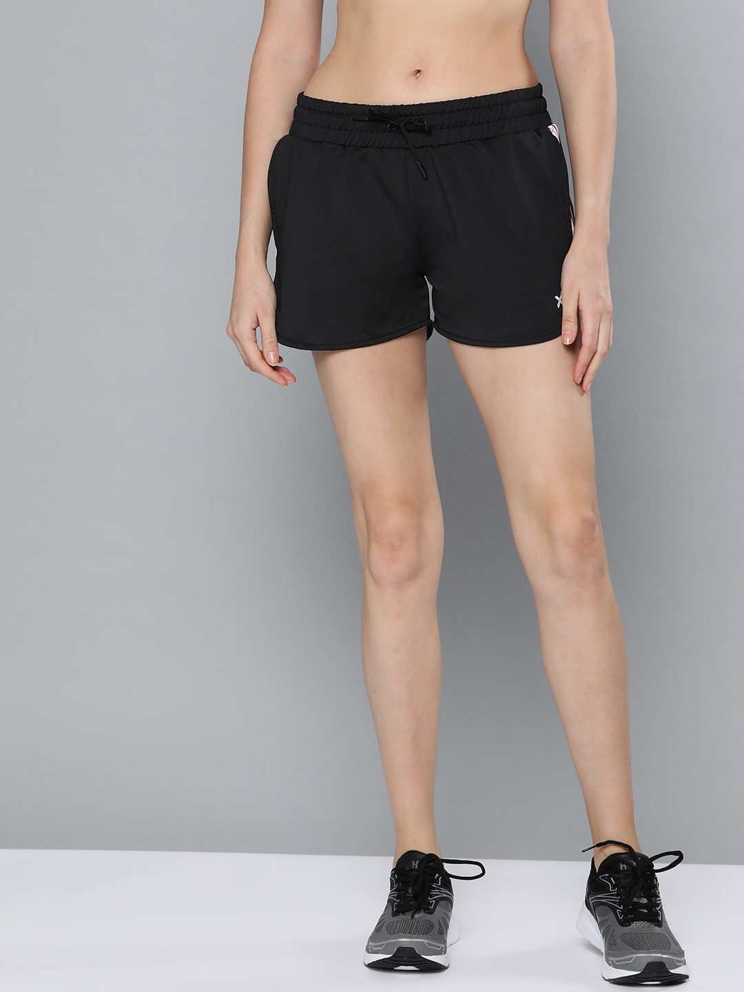 

HRX by Hrithik Roshan Women Black Solid Regular Fit Lycra Lifestyle Shorts
