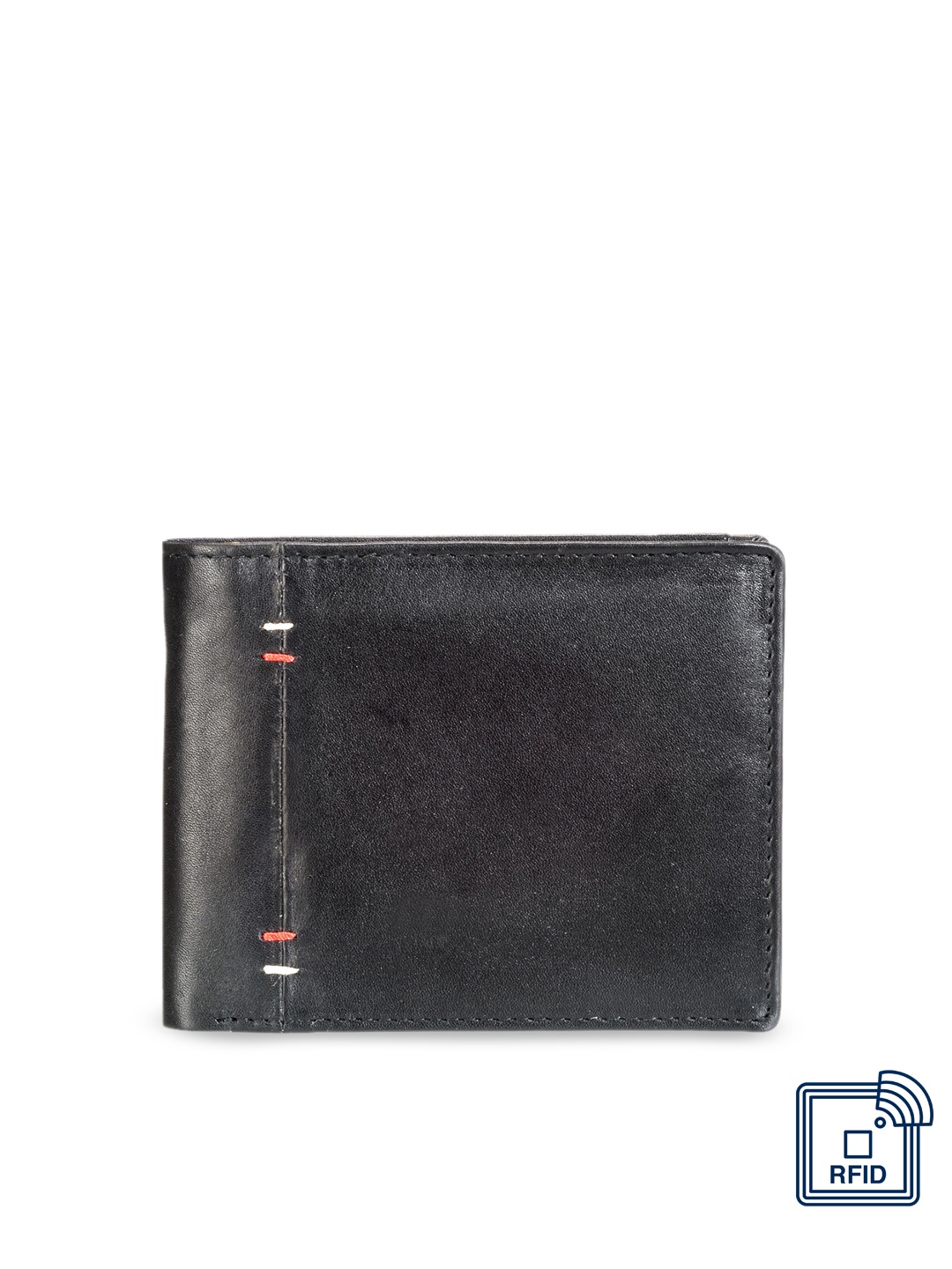 

Teakwood Leathers Men Black Solid Leather Two Fold Wallet