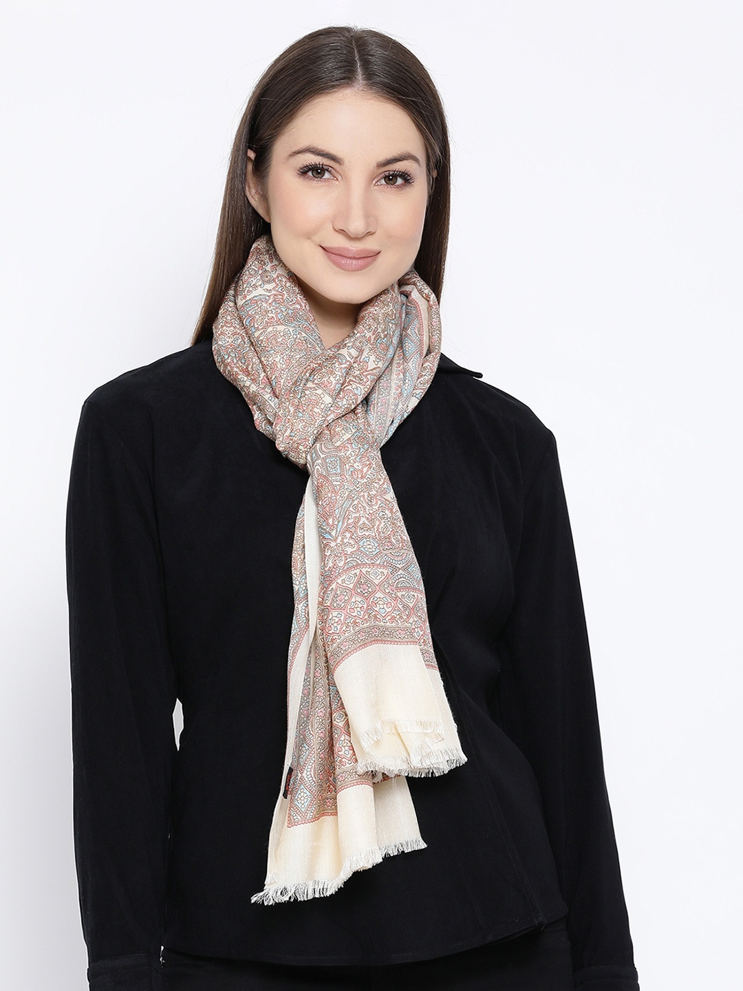 

SHINGORA Women Beige & Brown Printed Stole