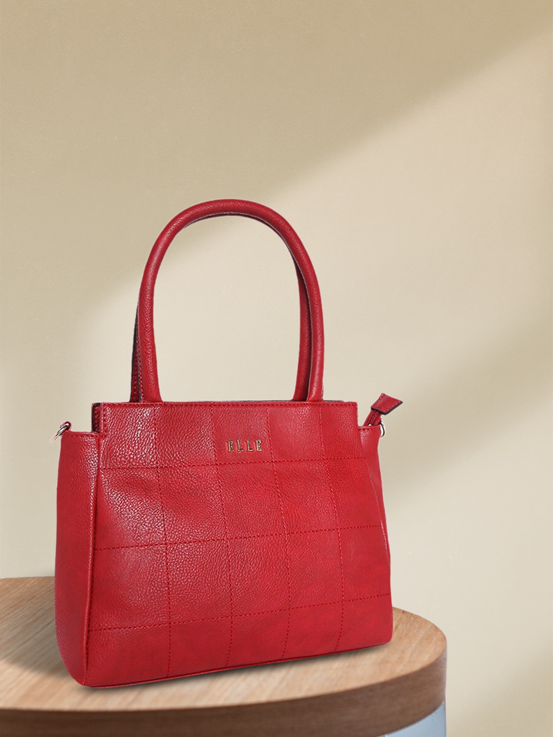 

ELLE Red Textured Handheld Bag