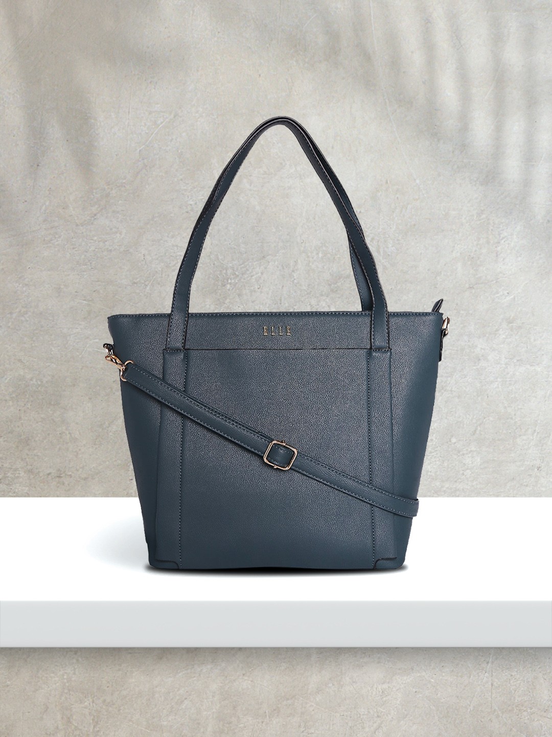 

ELLE Green Solid Handheld Bag