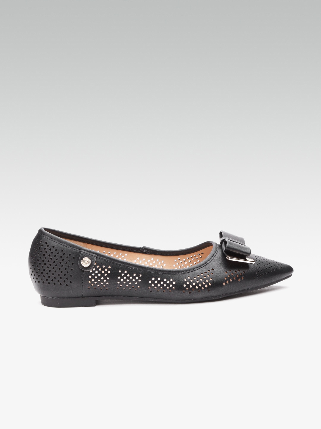 

Carlton London Women Black Laser Cut Ballerinas