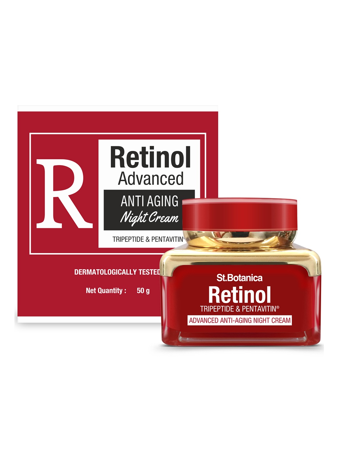 

St.Botanica Unisex Retinol Advanced Anti Aging Night Cream 50g, Red