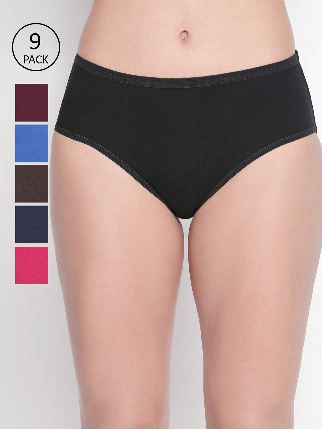 

Bodycare Women Assorted Pack of 9 Hipster Briefs E26D-9PCS