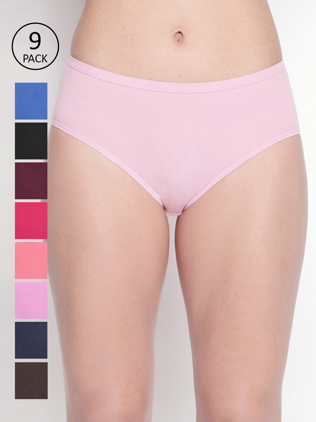 

Bodycare Women Assorted Pack of 9 Hipster Briefs E26DDC-9PCS