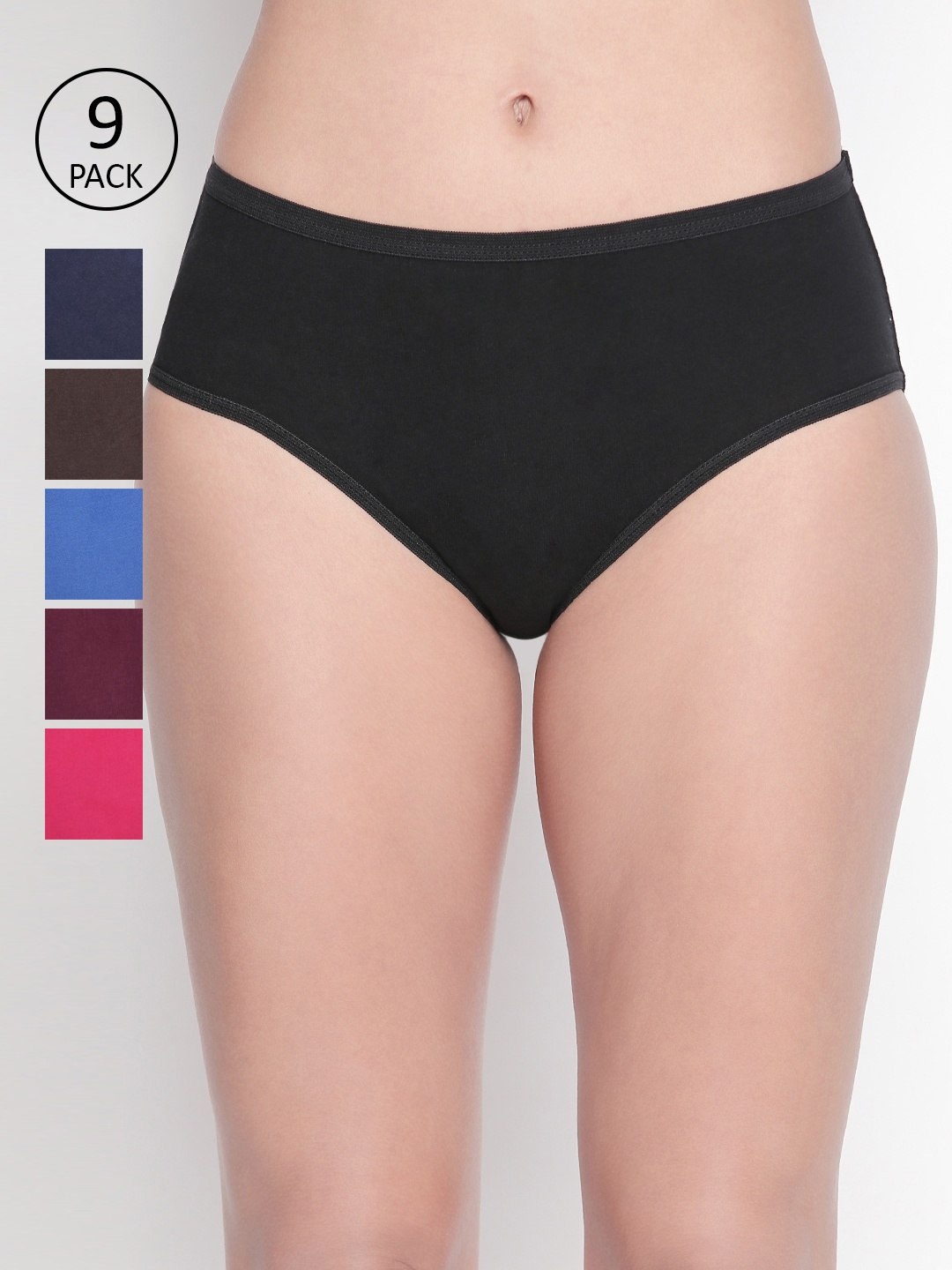 

Bodycare Women Assorted Pack of 9 Hipster Briefs E26D-9PCS