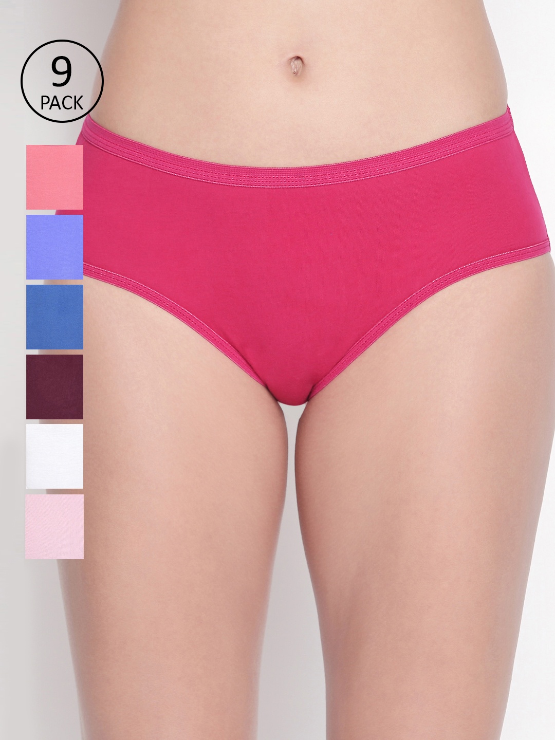 

Bodycare Women Assorted Pack of 9 Hipster Briefs E26WCD-9PCS