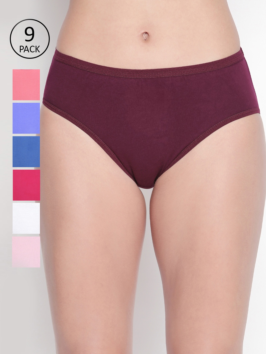 

Bodycare Women Assorted Pack of 9 Hipster Briefs E26WCD-9PCS