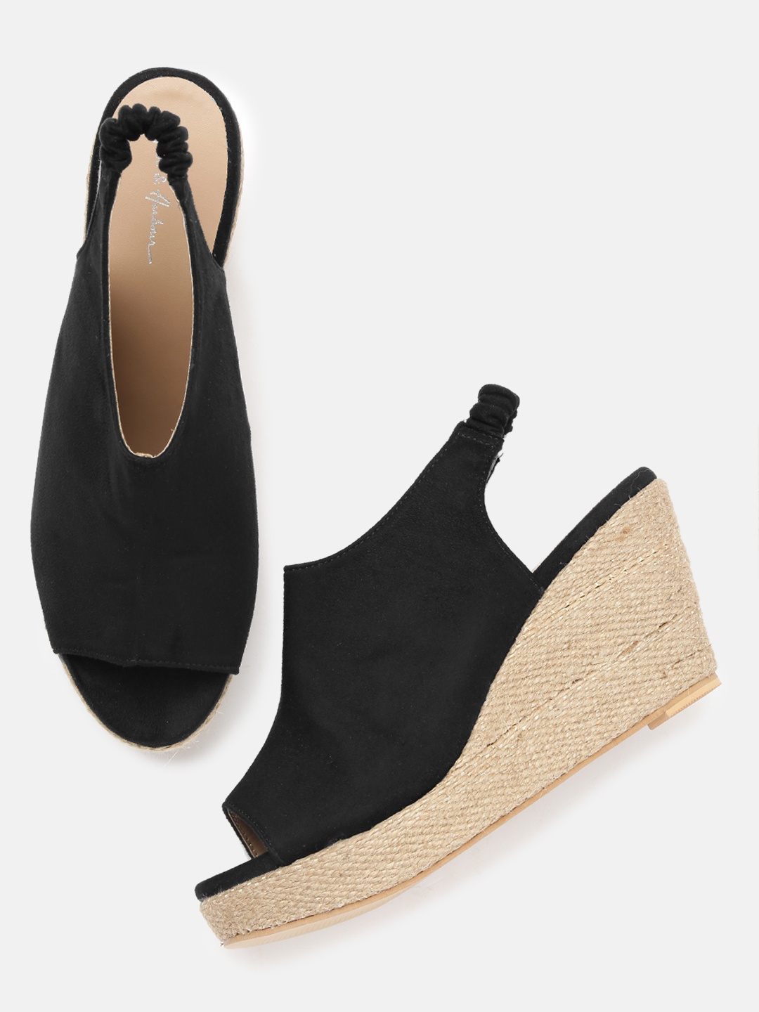 

Mast & Harbour Women Black Solid Peep Toes