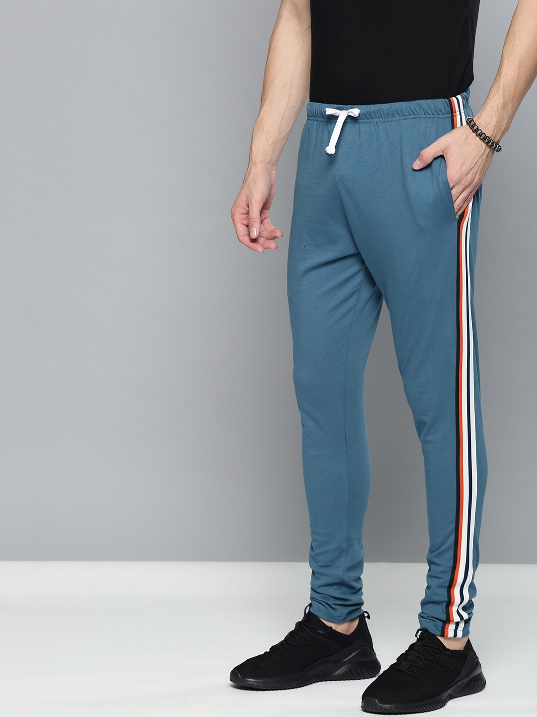 

DILLINGER Men Blue Solid Straight Fit Track Pants