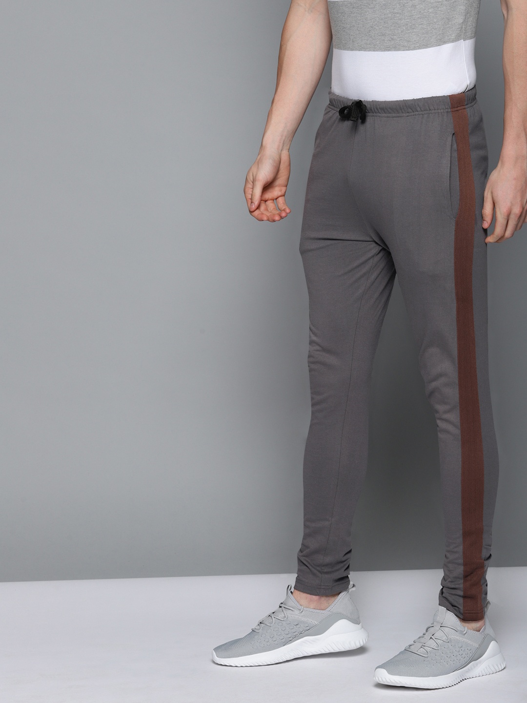 

DILLINGER Men Grey Solid Straight Fit Track Pants