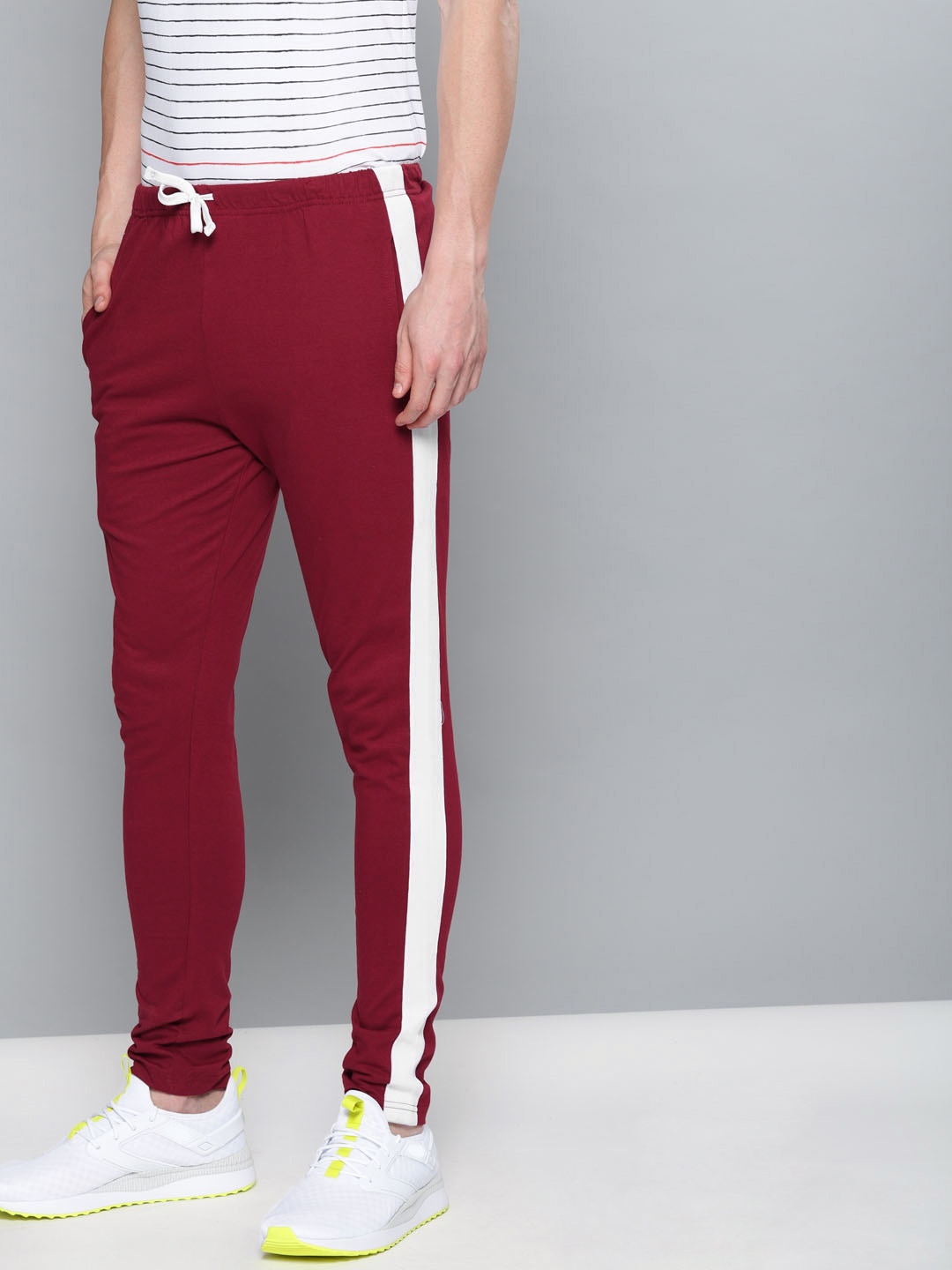 

DILLINGER Men Maroon Solid Slim Fit Track Pants