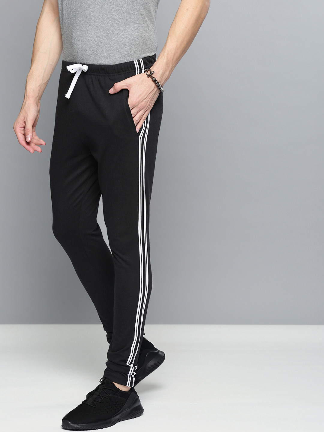 

DILLINGER Men Black Solid Straight Fit Track Pants