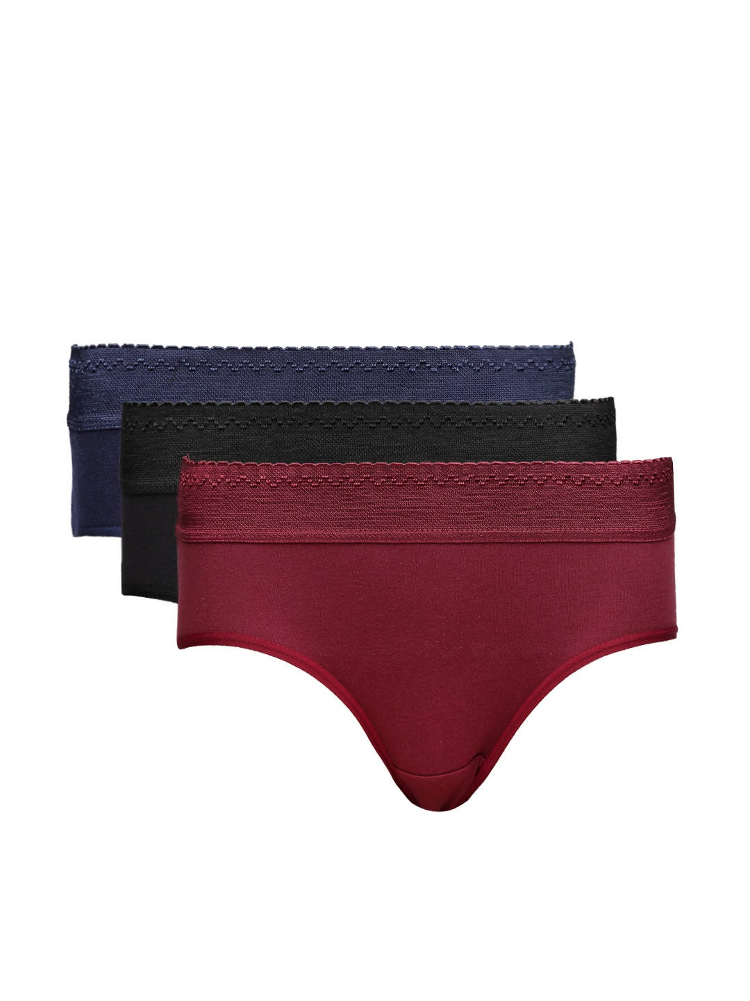 

Red Rose Pack of 3 Briefs, Black