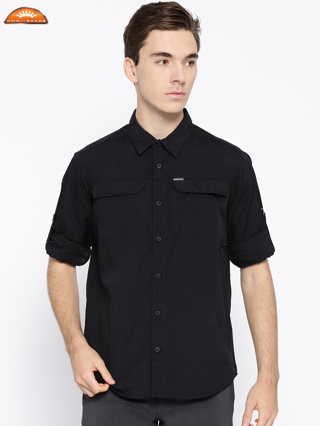 

Columbia Men Black Silver Ridge 2.0 Plaid Solid Hiking Shirt