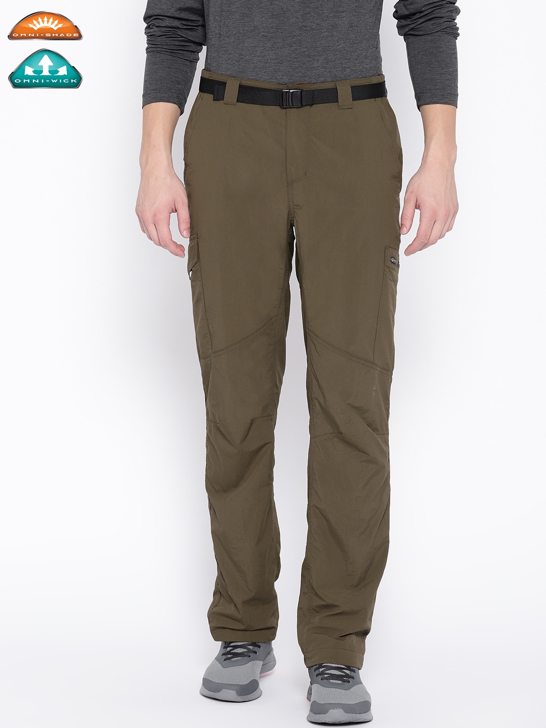 

Columbia Men Olive Green Solid Silver Ridge Cargo Hiking Pantss