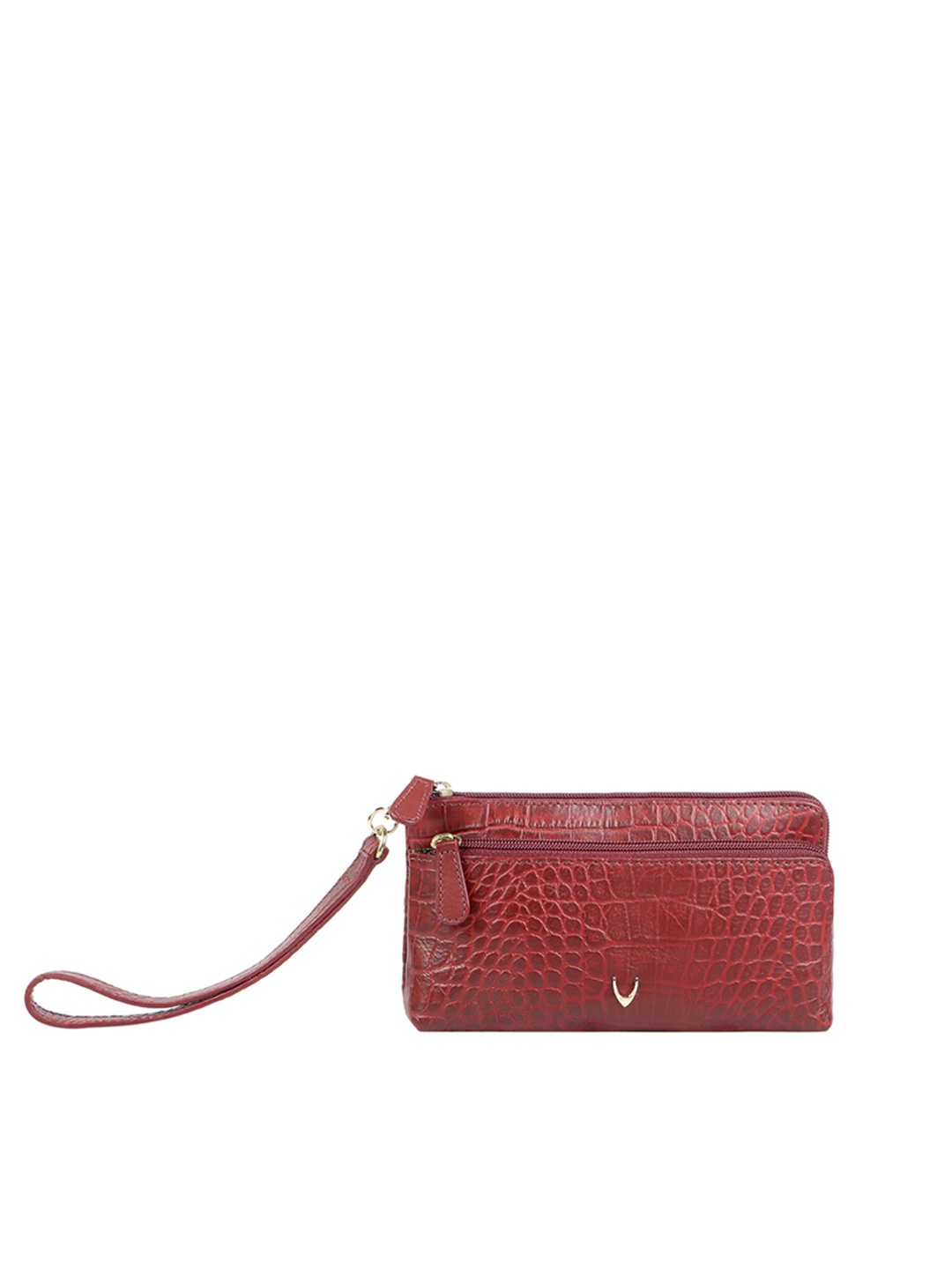 

Hidesign Red Textured Leather Purse