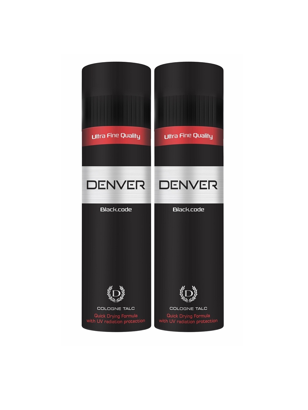 

Denver Set of 2 Black.Code Cologne Talc with UV Radiation Protection - 300 g Each