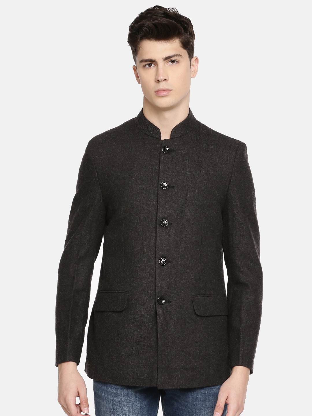 

Duke Stardust Men Charcoal Grey Solid Overcoat