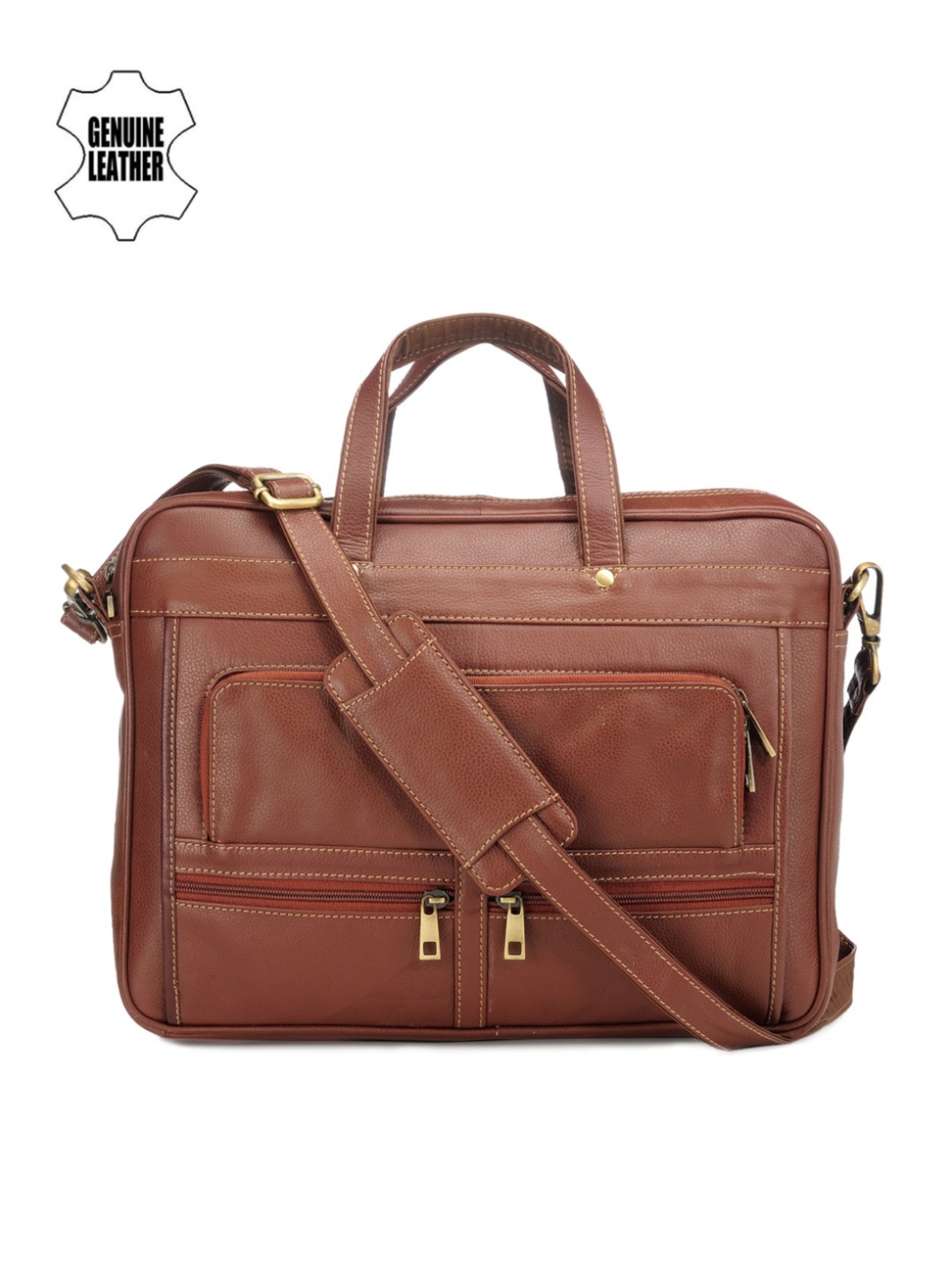 

Teakwood Leathers Men Brown Leather Laptop Bag