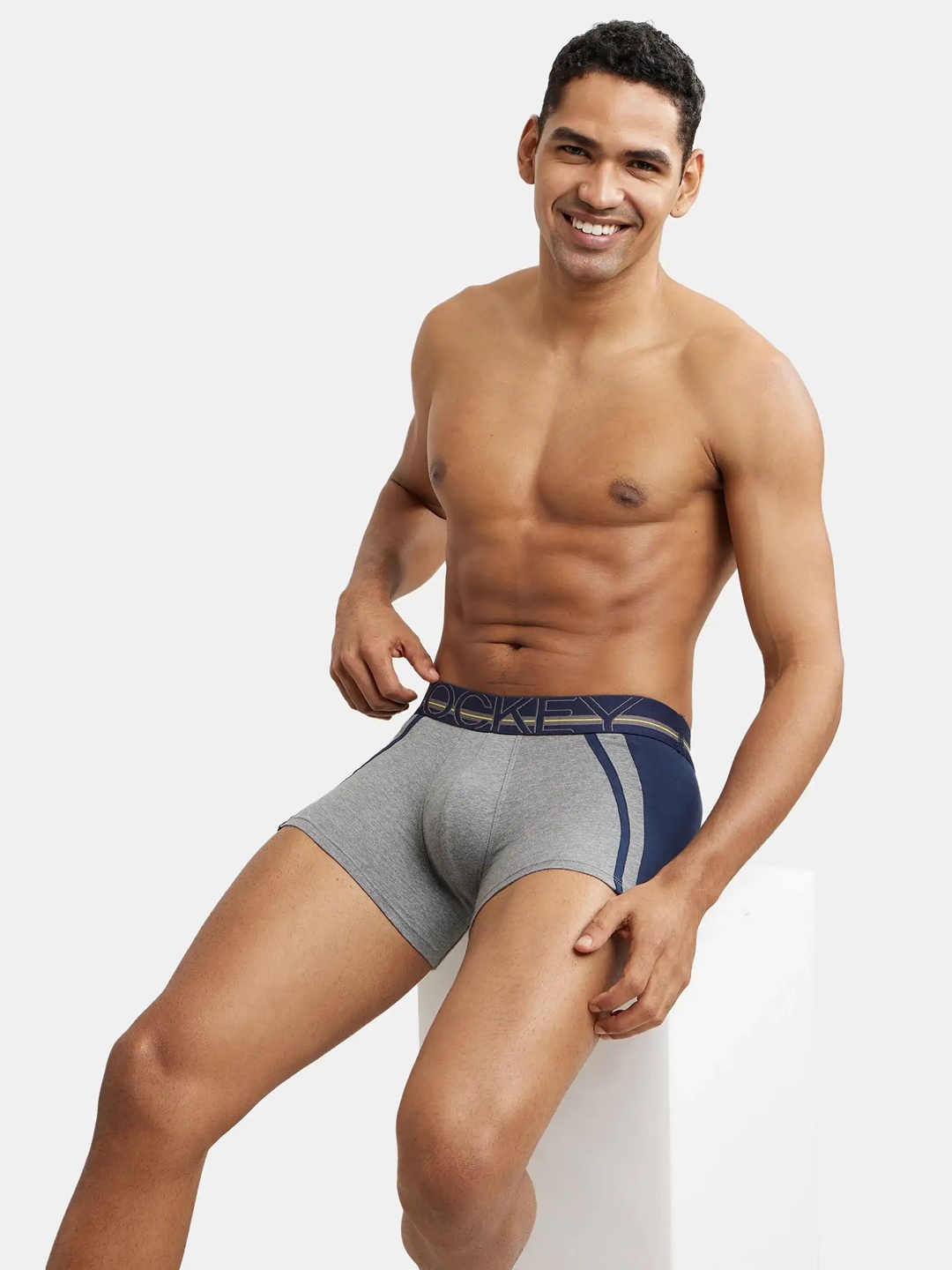 

Jockey Super Combed Cotton Stretch Solid Trunk with Ultrasoft Waistband-US21, Grey