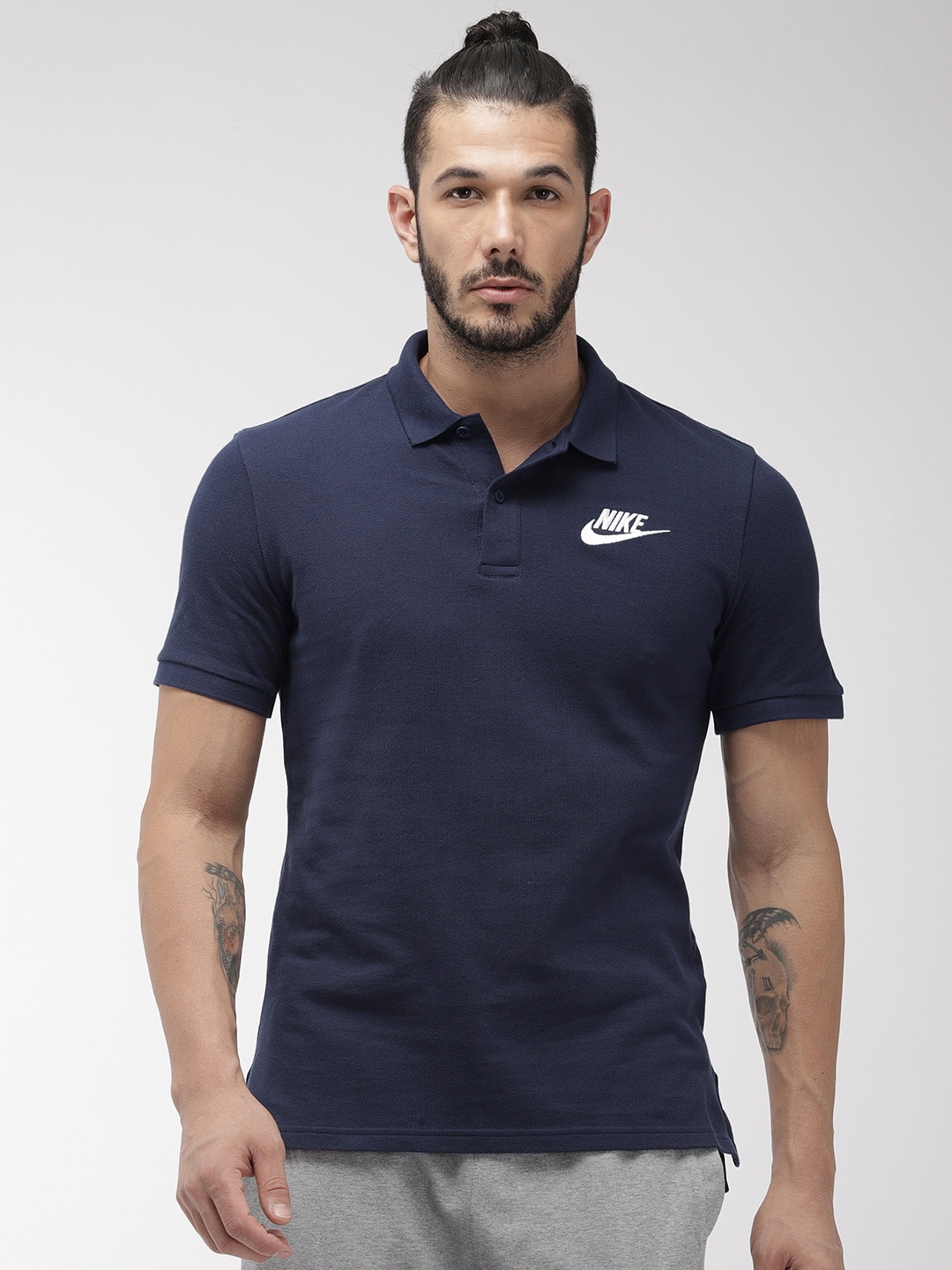 

Nike Men Blue Solid NSW CE POLO MATCHUP Pure Cotton T-shirt